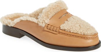 shearling lined mules