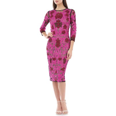 Js Collections Soutache Cocktail Dress, Pink