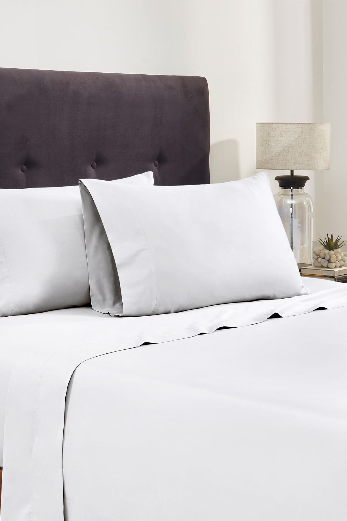 400 TC 100/% Cotton Sateen White Hotel Collection Value Pack of 4 Queen Flat Sheets