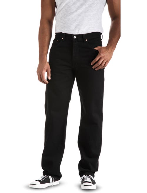 Shop Levi's Relaxed-fit 550 Jeans In Black