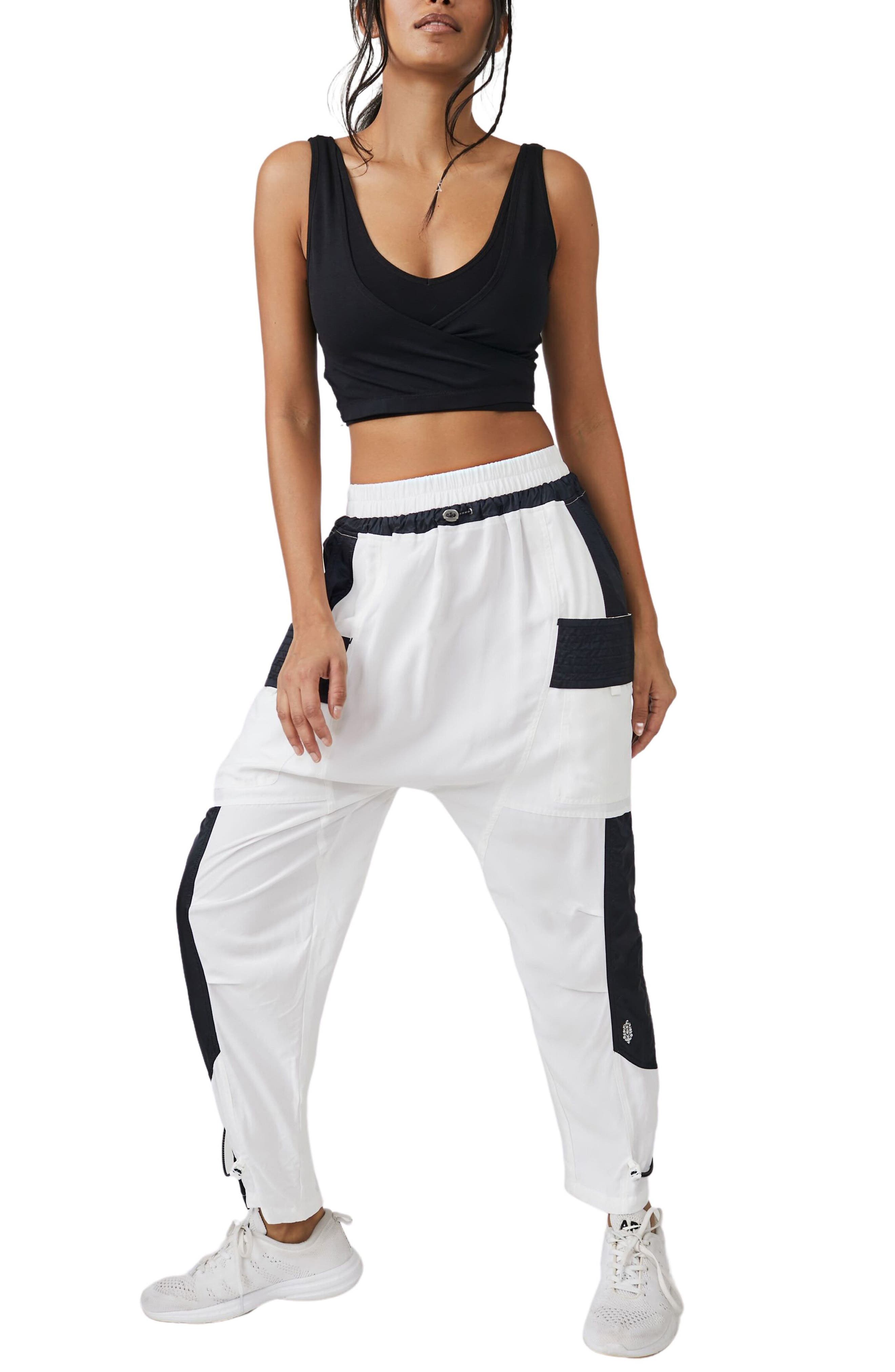 FP Movement Tricked Out Colorblock Cargo Pants in White Combo