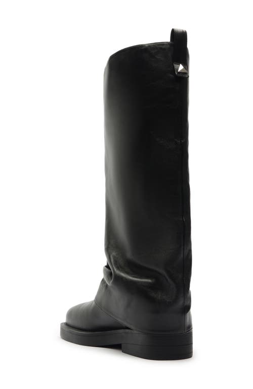 Schutz Keira Up Platform Knee High Boot In Black