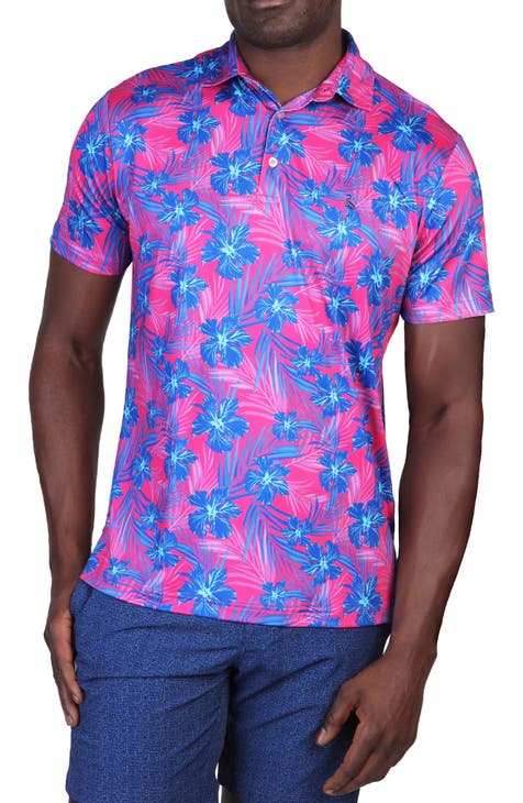 Hibiscus Leaves Performance Polo