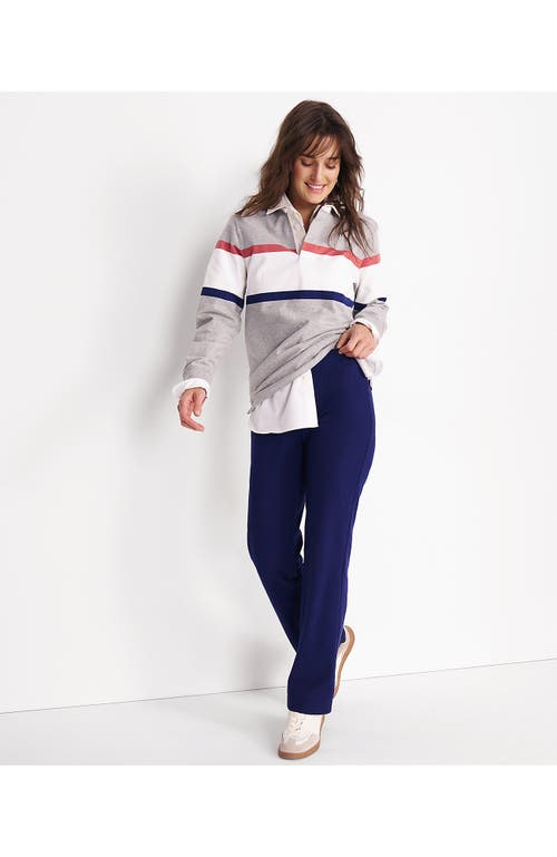 Lands' End Plus Size Sport Knit High Rise Pants In Deep Sea Navy