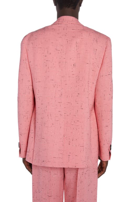 Bottega Veneta Crosshatch Viscose Blend Sport Coat In Petal/black