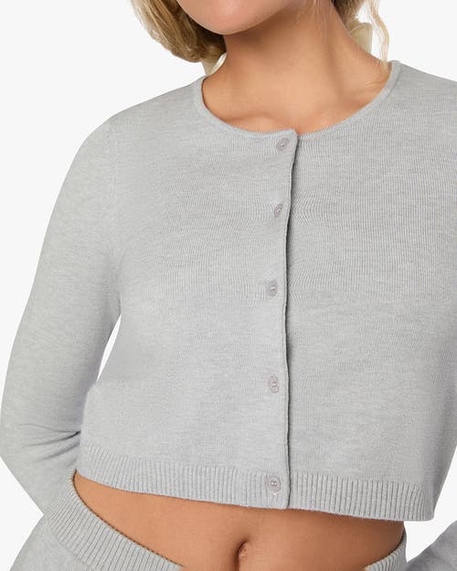 Shop Weworewhat Cropped Cardigan In Heather Grey