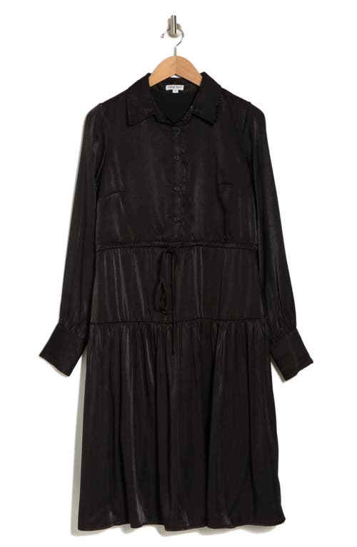 WISHLIST WISHLIST LONG SLEEVE TIERED SHIRTDRESS