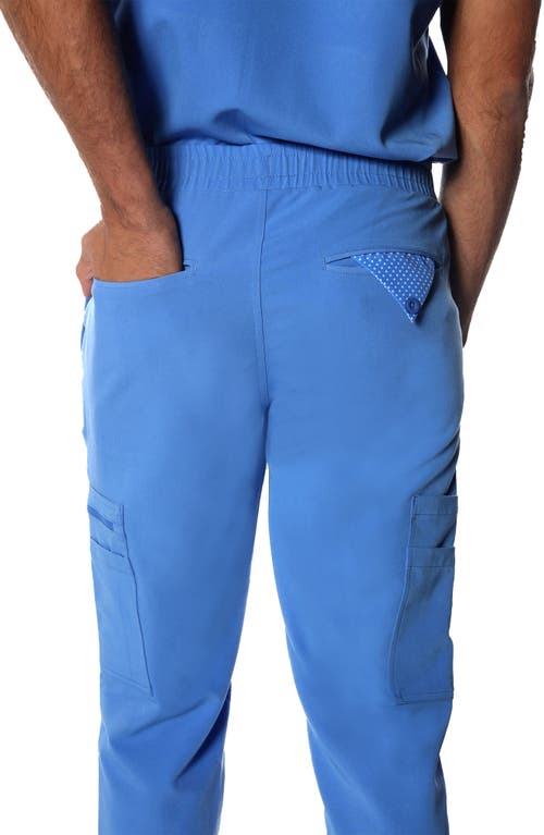 Members Only London Jogger Scrub Pants In Ceil Blue
