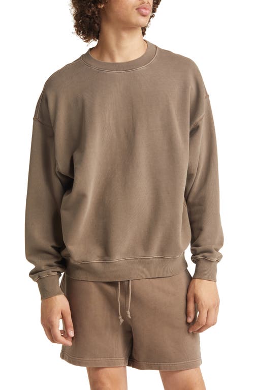 Core Oversize Crewneck Sweatshirt in Vintage Brown