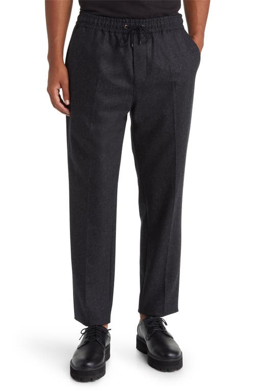 FRAME Travel Wool Blend Flannel Pants in Charcoal Grey at Nordstrom, Size Medium