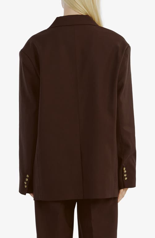 Bardot Austyn Oversize Blazer In Dark Choco