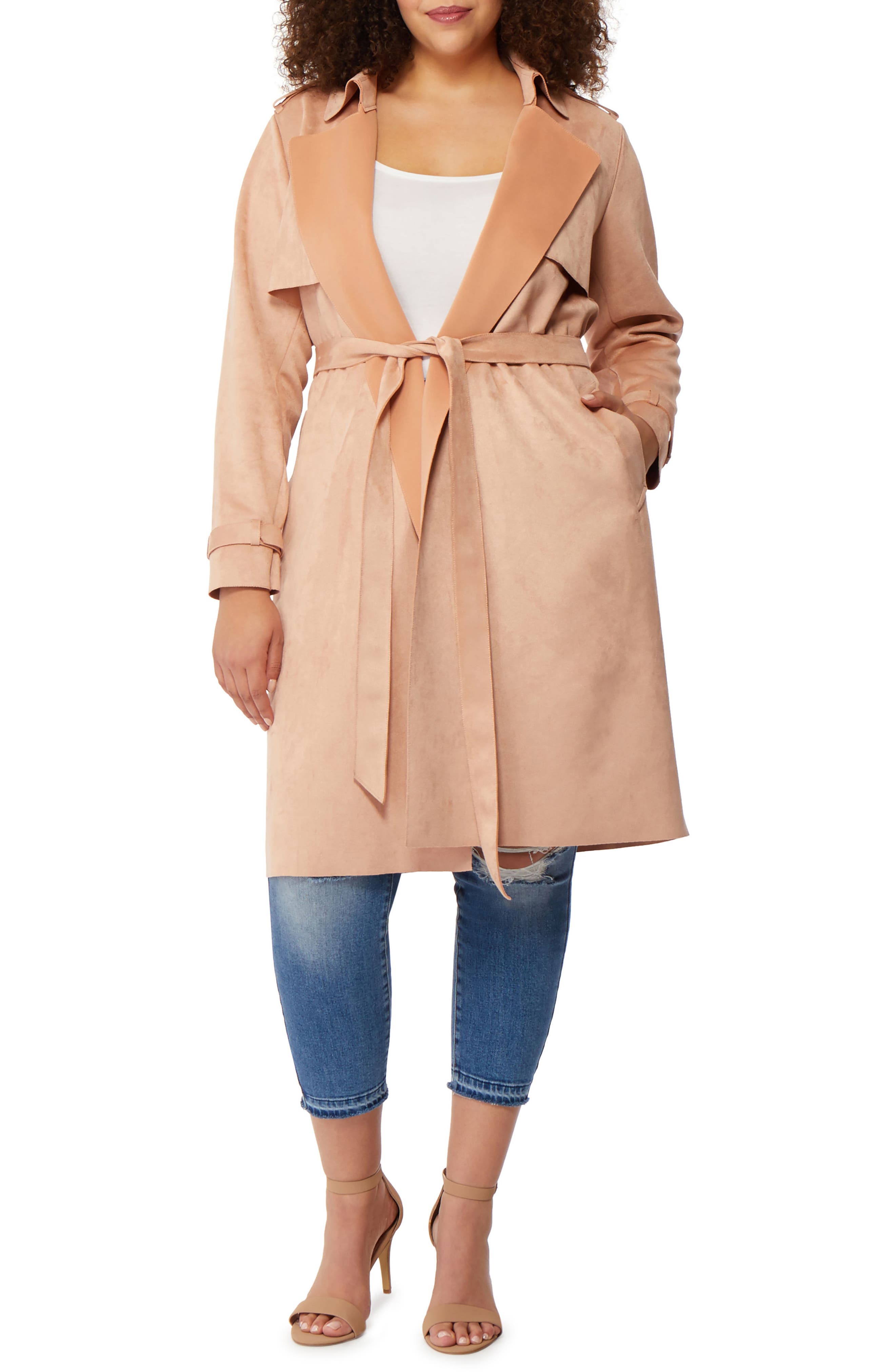 Rebel Wilson x Angels Faux Suede Trench Coat (Plus Size ...
