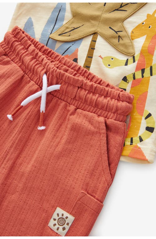 Next Kids' Safari Cotton T-shirt & Shorts Set In Natural