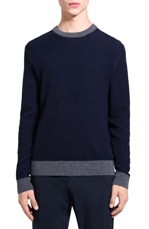 Theory Maden Novo Merino Wool Blend Crewneck Sweater at