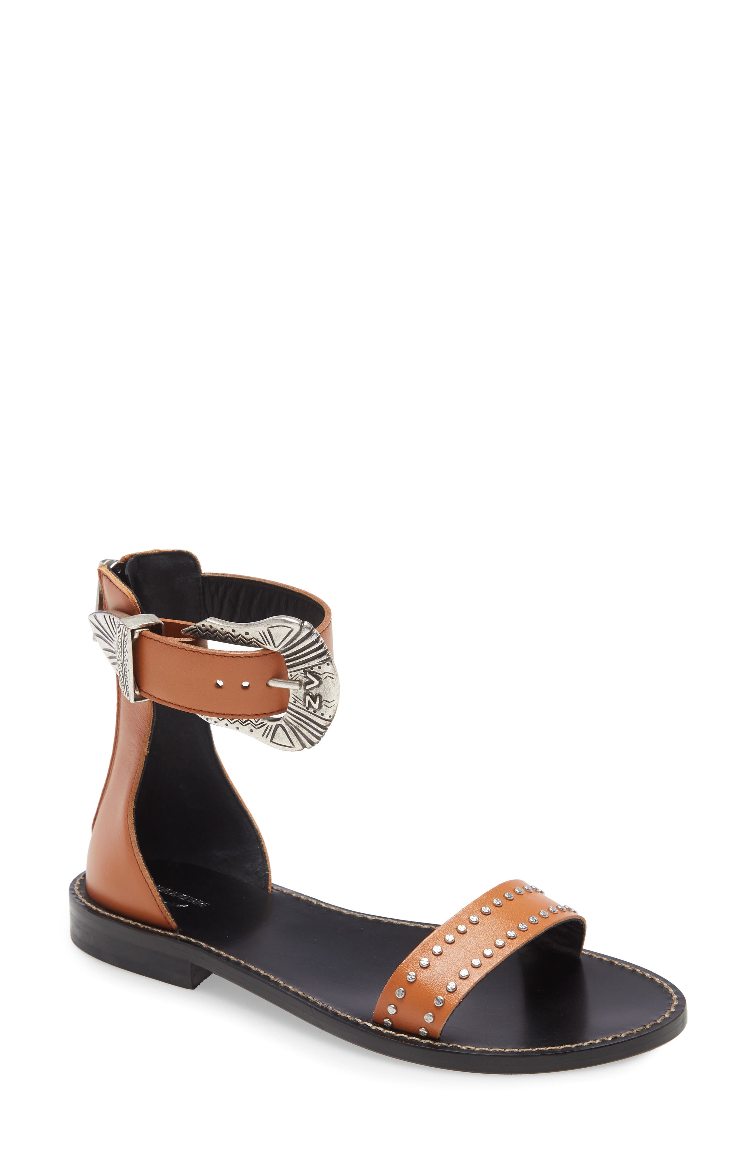 tan buckle sandals