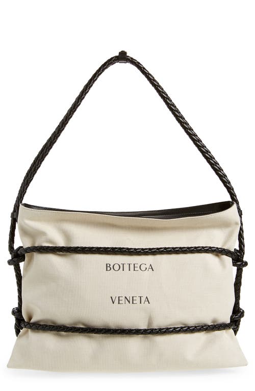 Bottega Veneta Quadronna Canvas & Leather Tote In White