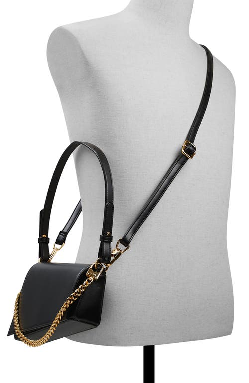 Shop Aldo Stassiae Faux Leather Shoulder Bag In Black