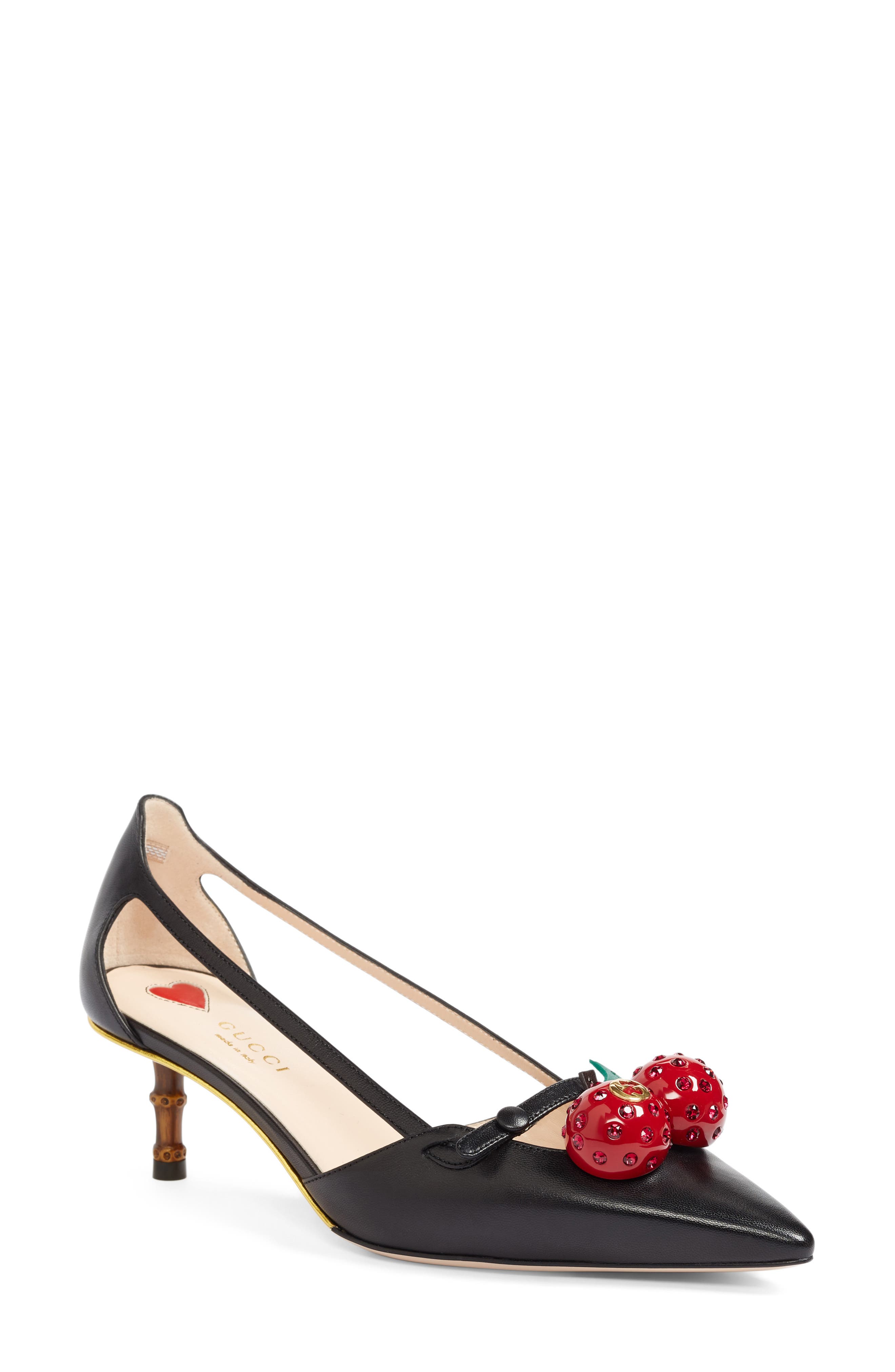 gucci cherry heels