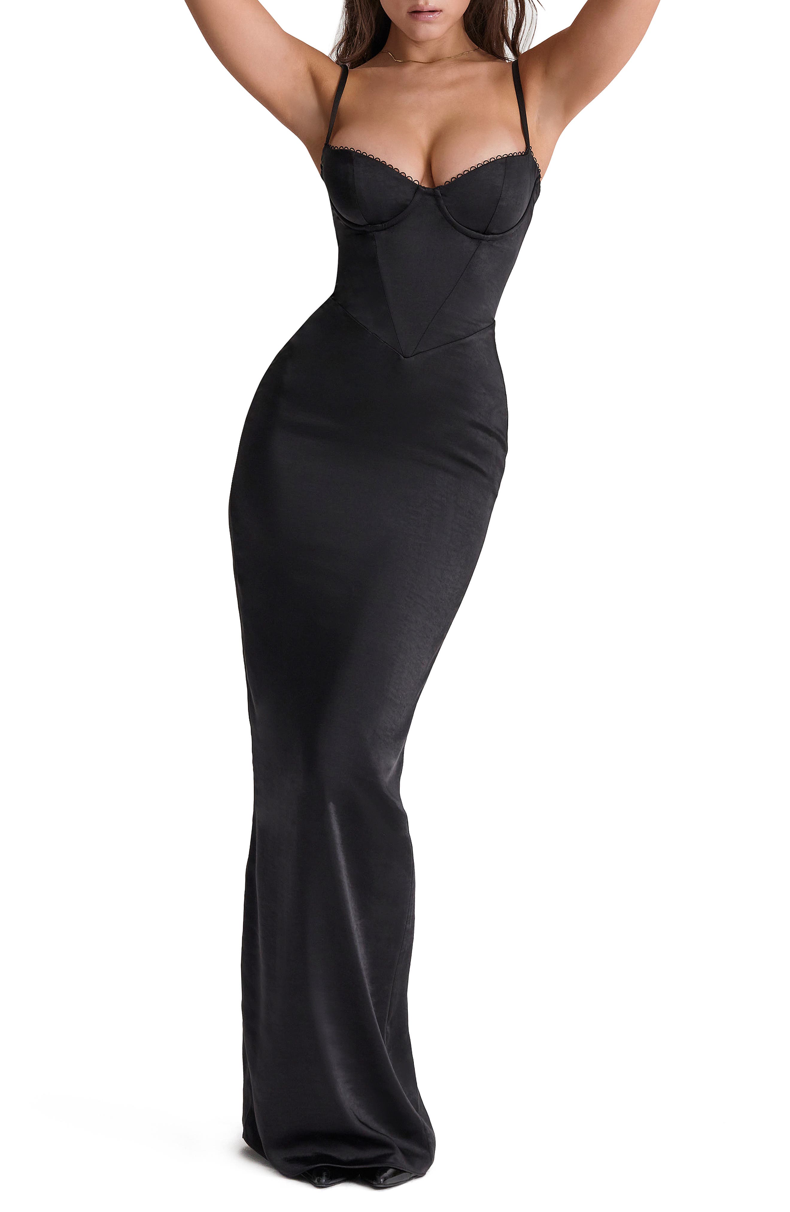Stefania Underwire Corset Bodice Satin Gown