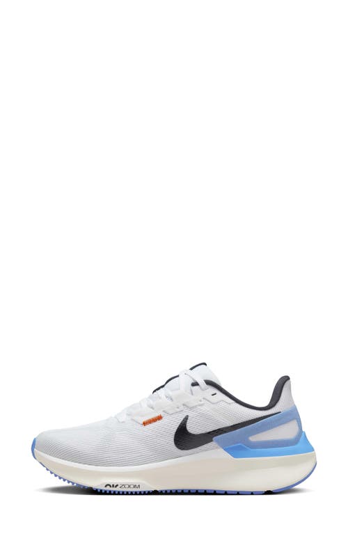 Shop Nike Air Zoom Structure 25 Road Running Shoe In White/royal/platinum