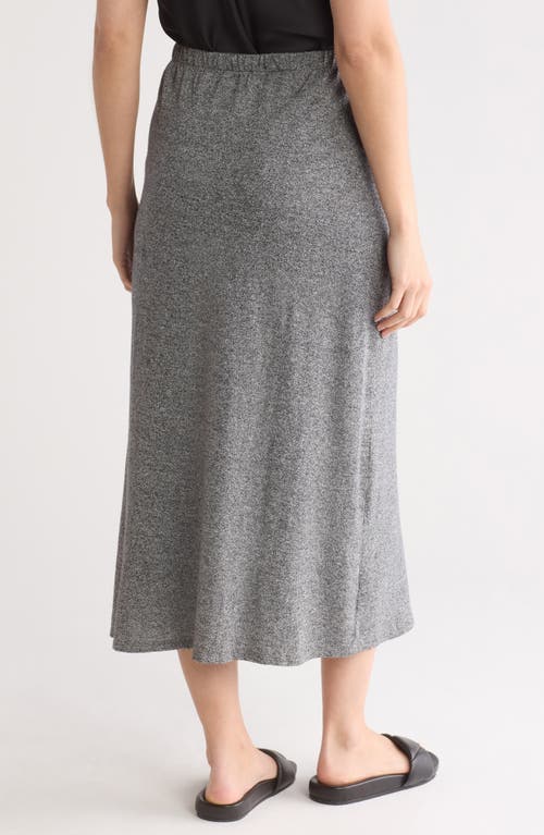 Shop Eileen Fisher Organic Cotton Blend Knit Skirt In Ash