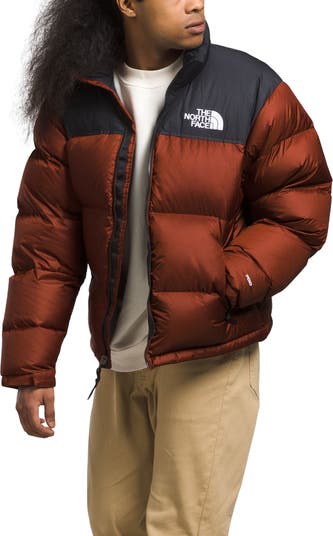 Brown The North Face Puffer Jacket with Hood