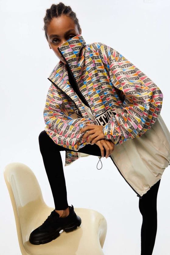 Shop Nocturne Printed Oversized Jacket In Multi-colored