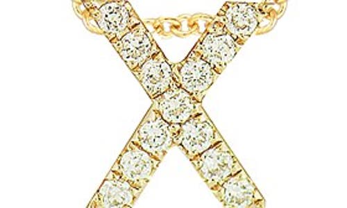 Bony Levy 18k Gold Pavé Diamond Initial Pendant Necklace In 18k Yellow Gold - X