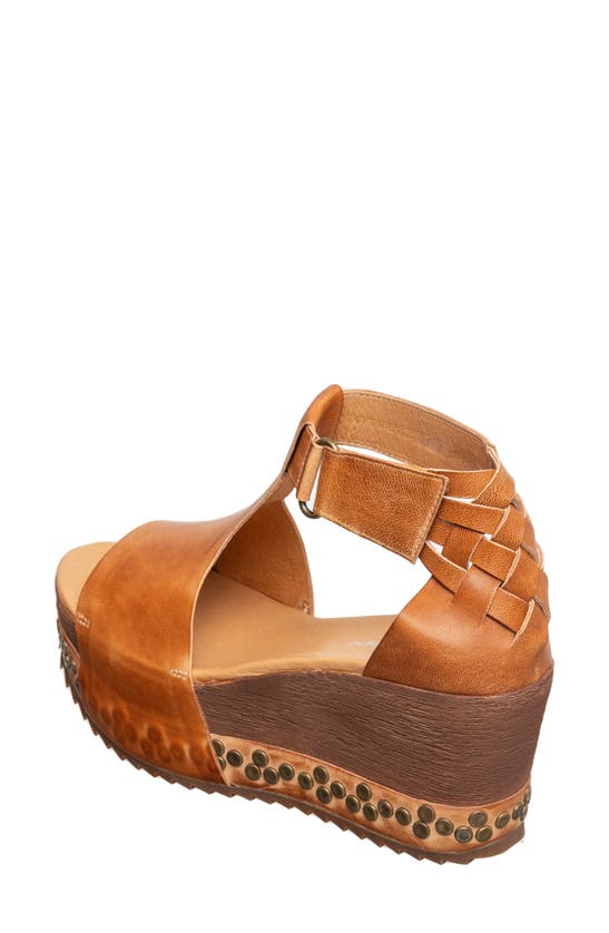 Shop Antelope Kalona Wedge Sandal In Tan Leather