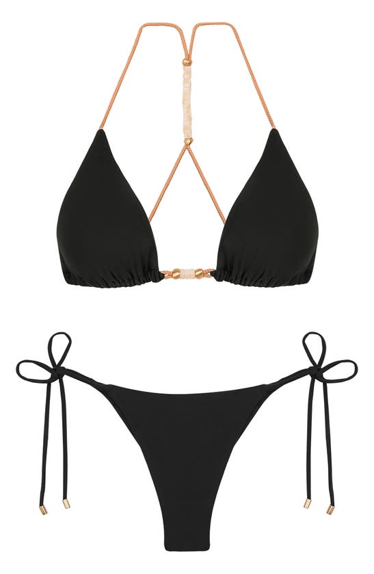 Shop Vix Swimwear Brooke T-back Bikini Top In Black