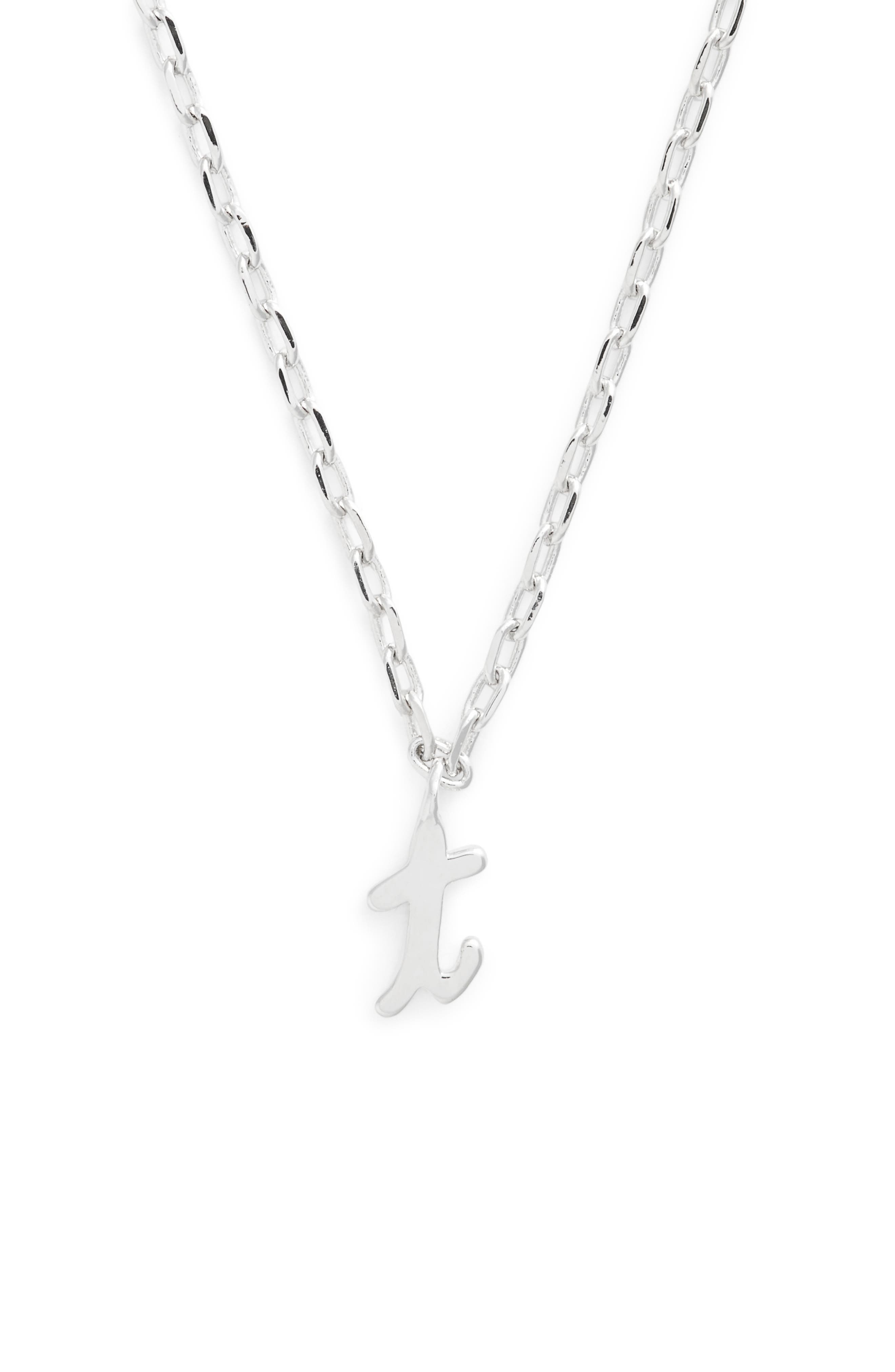 kate spade new york monogram silver necklaces