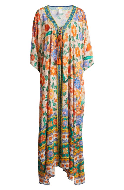 Agua Bendita Selma Tile Cover-up Dress In Multicolor