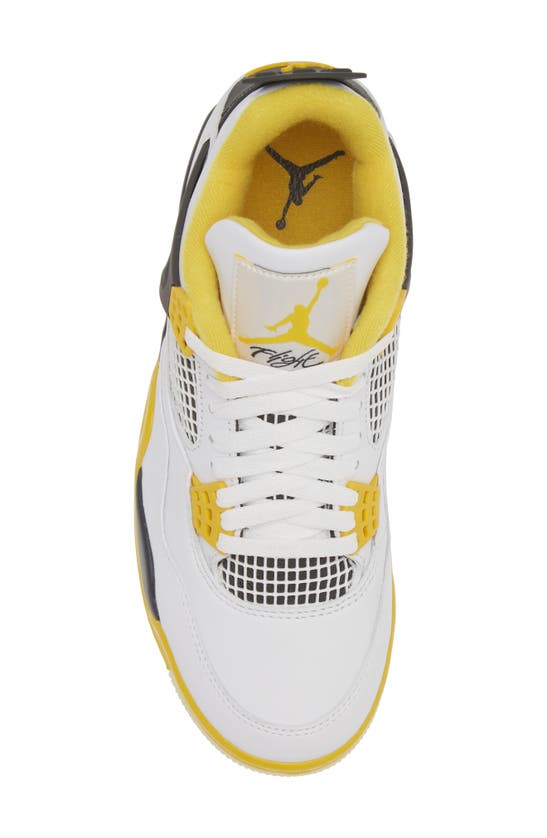 Shop Jordan Air  4 Retro Basketball Sneaker In White/ Coconut Milk/ Sulfur