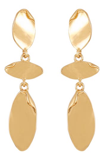 Vince Camuto Geometric Drop Earrings In Gold Tone