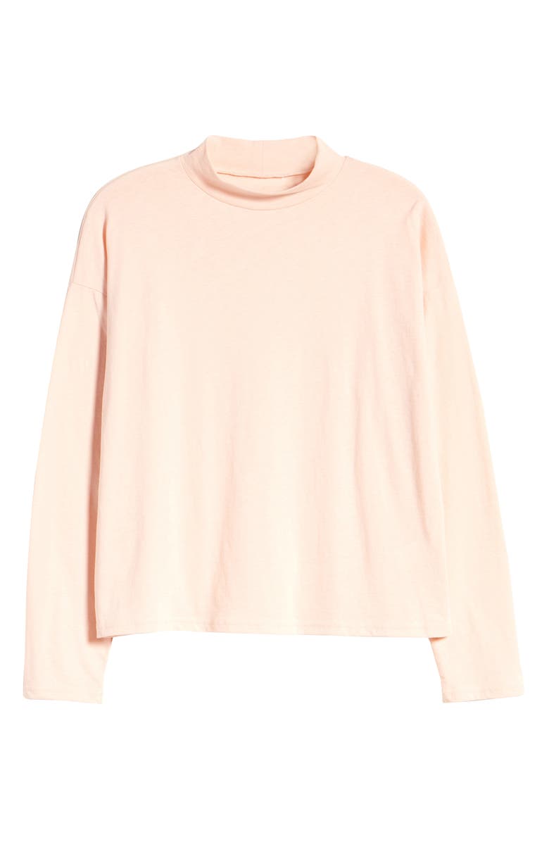 EVERLANE The Square Mock Neck Tee, Main, color, HEATHER PINK