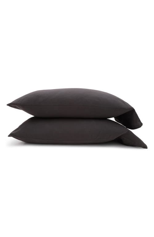 Pom Pom at Home Mateo Set of 2 Crinkled Cotton Pillowcases in Midnight at Nordstrom