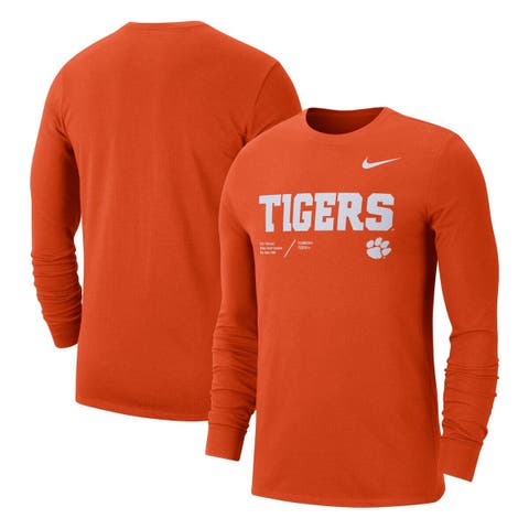 Men's Nike Orange Denver Broncos Fan Gear Team Stack Hoodie Performance  Long Sleeve T-Shirt