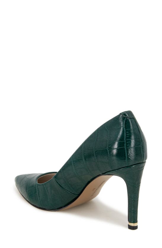 Kenneth Cole Aundrea Pointed Toe Pump In Emerald Croco
