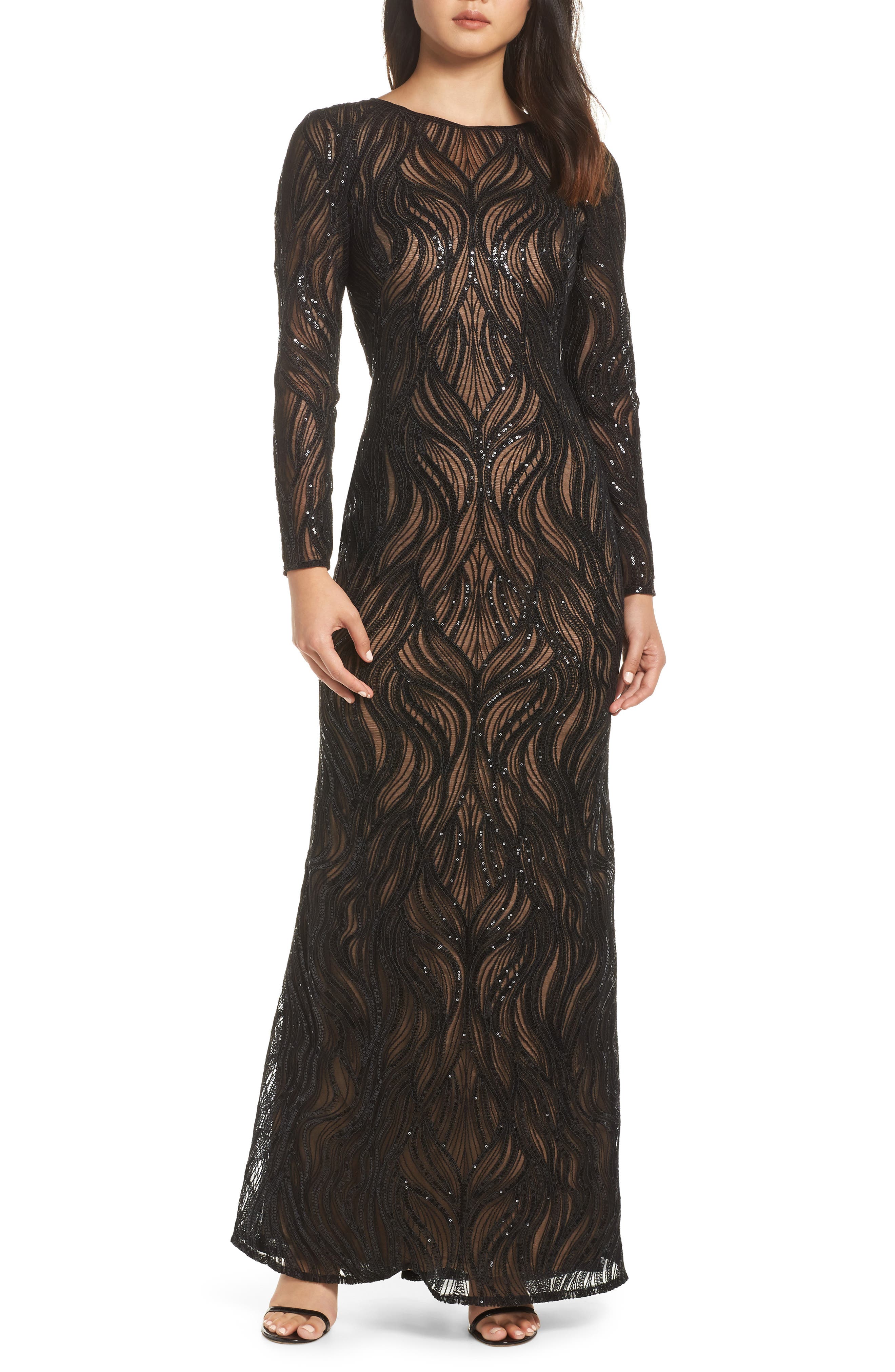 nordstrom long sleeve formal dresses