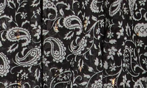 Shop Lovestitch Paisley Smocked Tiered Dress In Black/natural