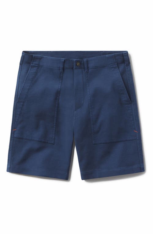 The Normal Brand Comfort Terry Utility Shorts In Dark Blue