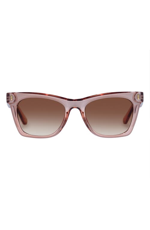 Bellatrix 48mm Gradient Small Cat Eye Sunglasses in Biscuit