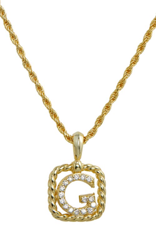 Initial Pendant Necklace in Yellow-G
