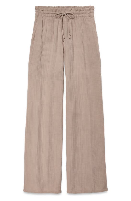 Shop Ugg Karrie Cotton Gauze Lounge Pants In Putty