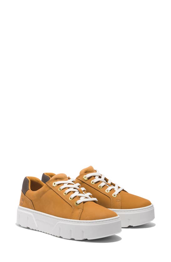 Timberland Laurel Court Platform Sneaker In Wheat Nubuck