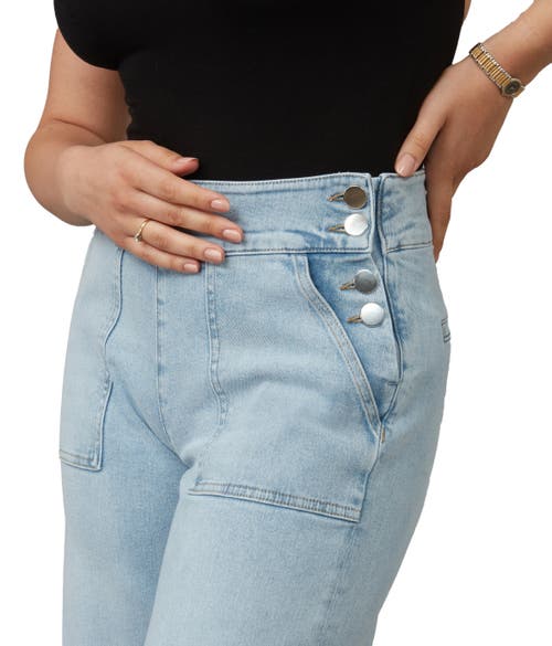 Shop Lola Jeans Colette High Rise Wide Leg Jeans In Cool Mist