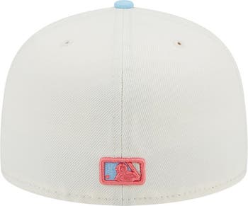 New Era Cream/Light Blue Miami Marlins Spring Color Two-Tone 59FIFTY Fitted Hat White
