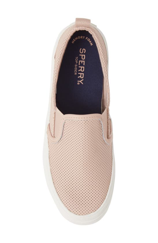 Shop Sperry Crest Twin Gore Slip-on Sneaker In Rose Dust Leather