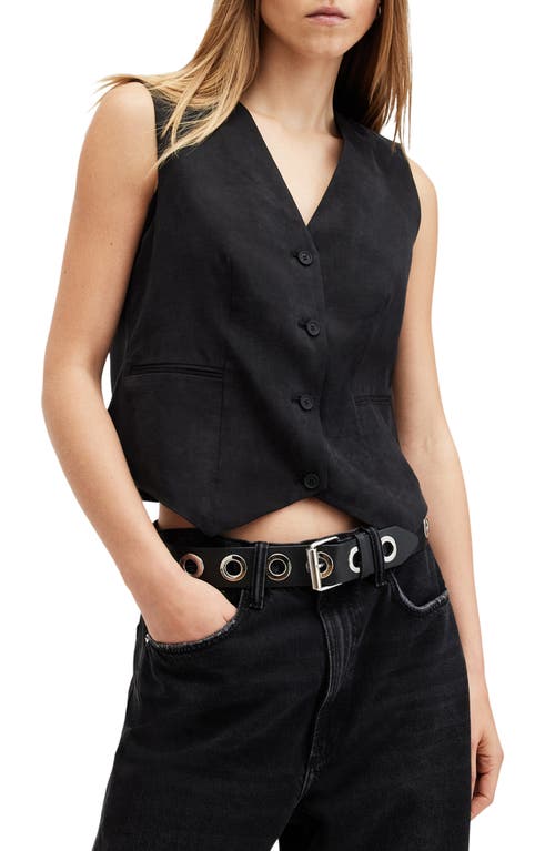 Shop Allsaints Averie Ten Vest In Black