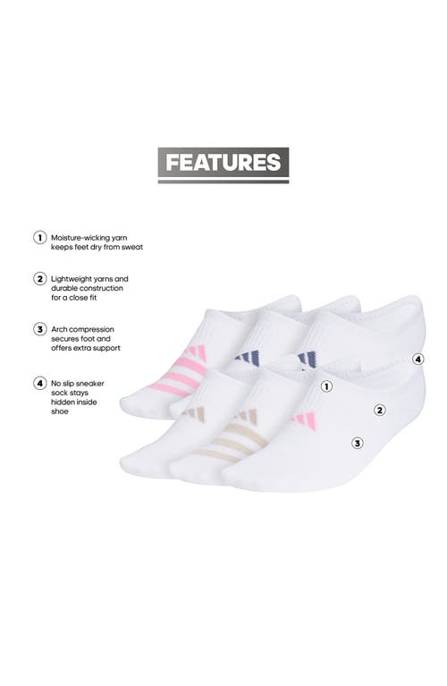 Shop Adidas Originals Adidas Superlite 3.0 6-pack Now Show Socks In White/blue/pink
